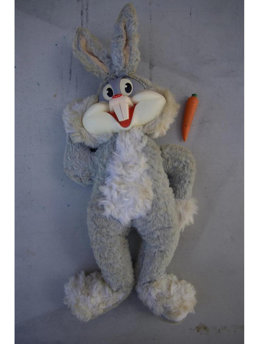 Vintage Bugs Bunny Plush Doll with Carrot